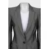 Gray jacket with patch pockets