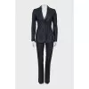 Blue pinstripe suit