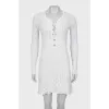 Knitted dress decorated with lacing