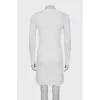 Knitted dress decorated with lacing