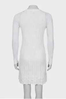 Knitted dress decorated with lacing