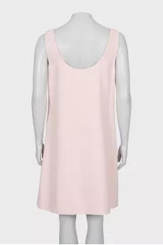 Pink A-line dress with decoration