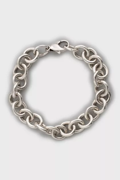 Silver bracelet with round links