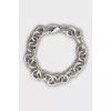 Silver bracelet with round links