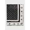 Silk scarf with signature monogram