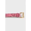 Snake leather belt with print