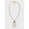 Gold pendant with massive crystal