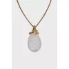 Gold pendant with massive crystal
