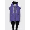 Loose-fitting vest with hood
