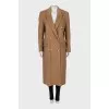 Double-breasted coat with accent buttons