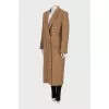 Double-breasted coat with accent buttons