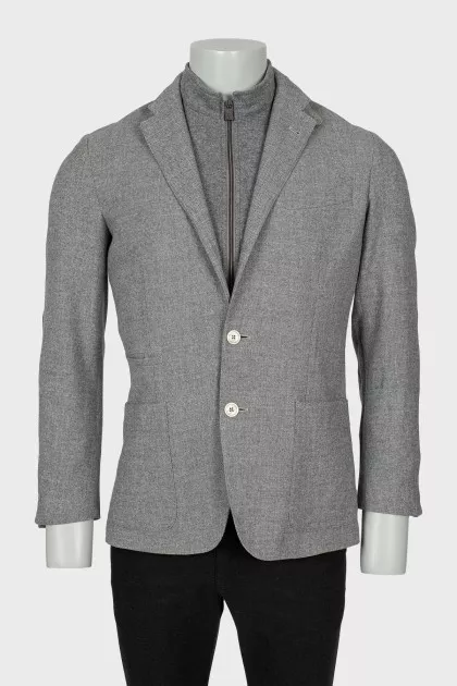 Men's wool and cashmere jacket