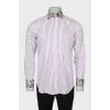 Men's shirt with print on the collar