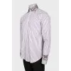Men's shirt with print on the collar