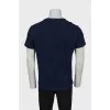 Men's blue straight fit t-shirt