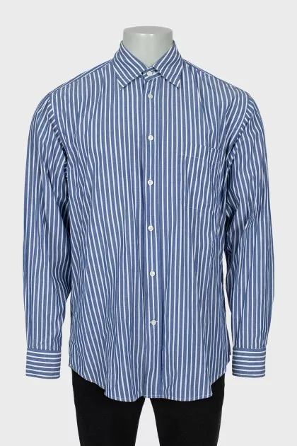 Men's two-tone striped shirt