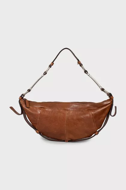 Brown Leather Shoulder Bag