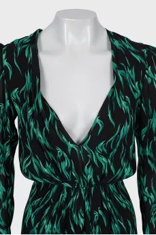 Fitted V-Neck Dress