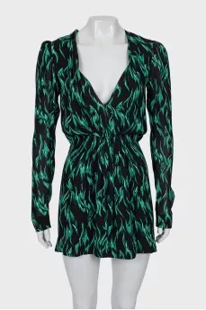 Fitted V-Neck Dress
