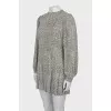 Straight cut dress with animal print