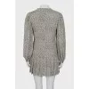 Straight cut dress with animal print