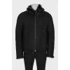 Men's sheepskin coat with sheepskin
