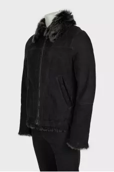 Мужская дубленка с овечим мехом