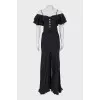 Black silk maxi dress