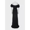 Black silk maxi dress