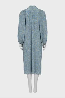Silk dress with a loose fit and print