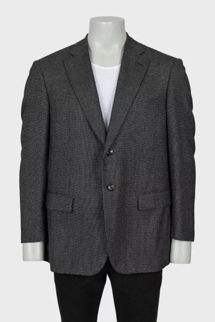 Men's straight cut buttoned jacket