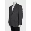 Men's straight cut buttoned jacket
