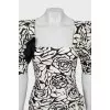 Silk floral print mini dress