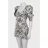 Silk floral print mini dress