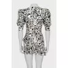 Silk floral print mini dress
