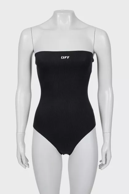Black off shoulder bodysuit