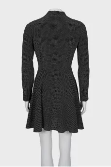 Silk dress with long sleeves