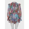 Silk jumpsuit with floral print