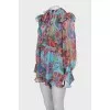 Silk jumpsuit with floral print