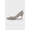 Grey suede shoes
