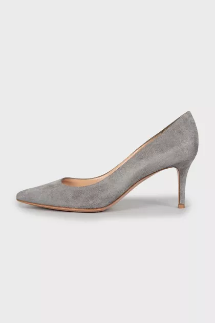 Grey suede shoes