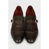 Green perforated shoes