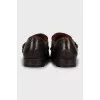 Green perforated shoes