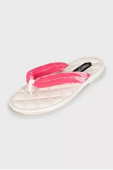 Slippers with velour inserts