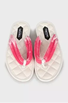 Slippers with velour inserts