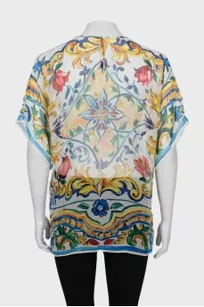 Silk printed blouse