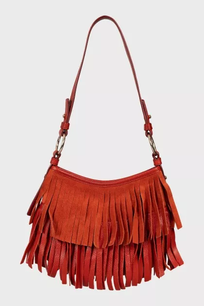 Vintage fringe shoulder bag