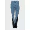 High waisted jeans with raised seams