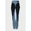 High waisted jeans with raised seams