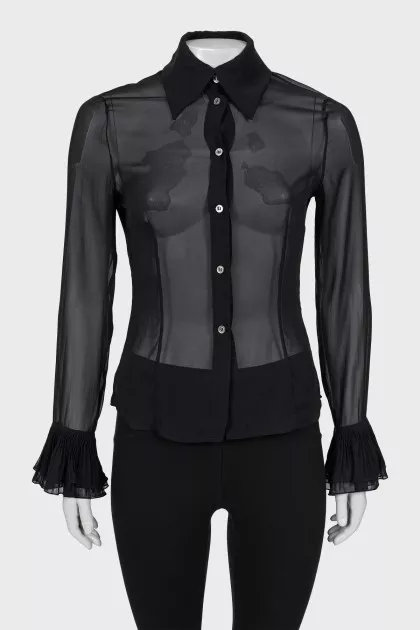 Sheer fitted blouse